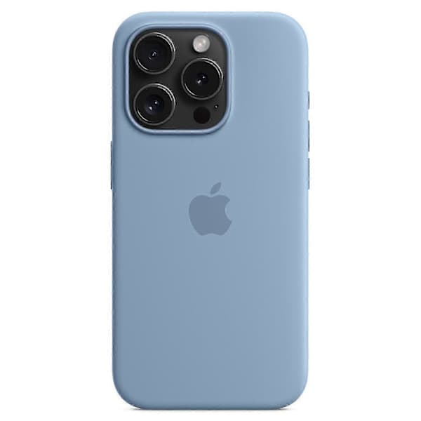 iPhone 15 Pro Silikonskal med MagSafe - Tunt, Stöttåligt, Skyddande Mobilskal Ljusblå Ljusblå Light blue