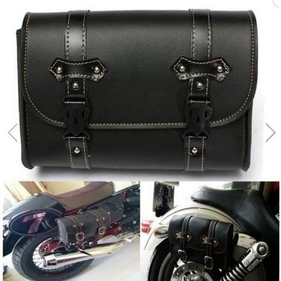 SS-33, Ny Læder Motorcykeltaske, Cykeltaske, Universal til Harley Davidson, Yamaha og Triumph