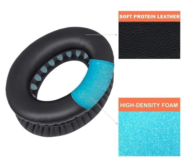 Öronkuddar för Bose QC35 I/II, QC25, QC15, QC 2 AE 2, AE 2i, AE 2w, SoundTrue, SoundLink, Blå Blue