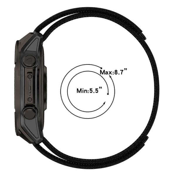 Nylon 20 mm urrem kompatibel med Garmin Fenix 8 AMOLED 43 mm