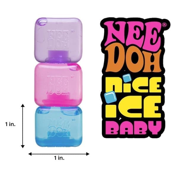 Needoh Nice Cube Stressball og Sensorisk Leketøy 4 Stykker