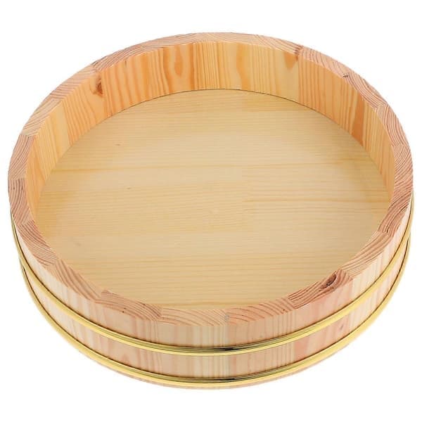 Trä Sushi Ris Blandningsskål Japansk Stil Professionella Kockar 26.50X26.50X7.00CM Köksförvaring 1Set