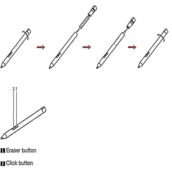 Kompatibel -for Lenovo- Ideapad Flex 5 14 (Intel AMD) Digital Stylus med konfigurerbar knapp