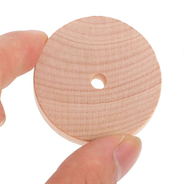 1 sett med mini trehjul tilbehør Trehjul Ubehandlede trehjul for DIY billeke