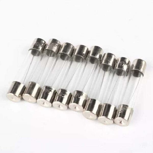 AIMOONSA Förpackning med 100 glasrörssäkringar 5x20 mm, 10 värden 0.2A, 20A, snabb säkring, 250V