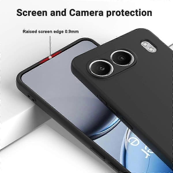 Kompatibelt OnePlus Nord 4 Cover Flydende Silikone Anti-ridse Beskyttelse med Håndledsrem, Rød Gave til G, Sort Black