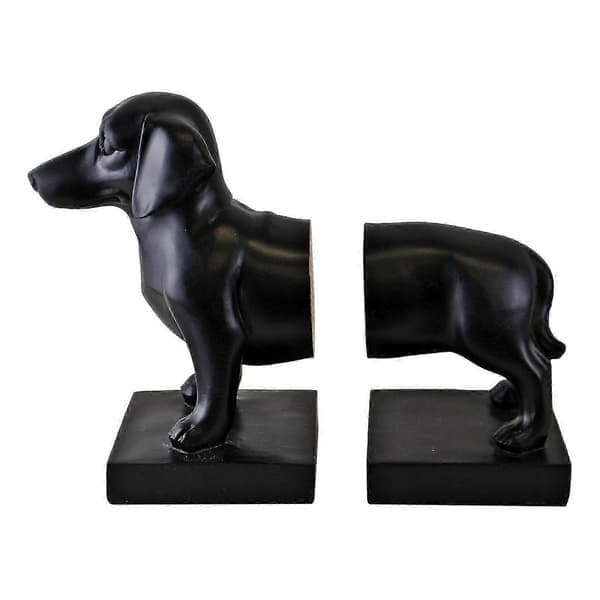 Bokstøtte, Dachshund, Svart finish