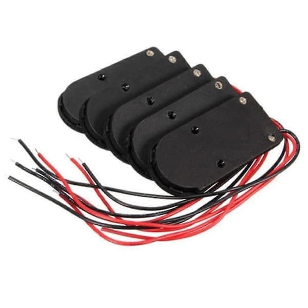 2x Cr2032 Knappcellebatteriholder Etui Oppbevaringsveske 6V Ledning