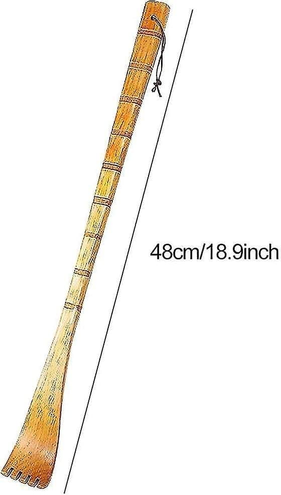 2-pack 48 cm ryggkliare i bambu, lång kroppsmassageapparat i trä för avkoppling