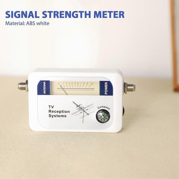 DVB-T Finder Digital Antenne Sender TV Antenne Signalstyrkemåler Hvit