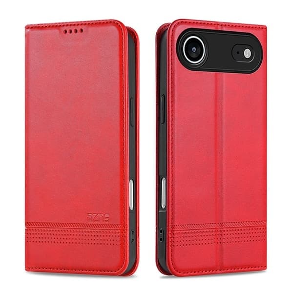 Skinndeksel til iPhone 12 Pro Max, MagSafe-kompatibelt, magnetisk, kortholder, rødt Red iPhone 12 Pro Max