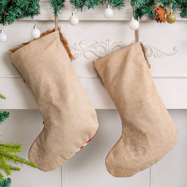Plysj julestrømpe gave godtepose - snømannstrømpe Snowman Stocking
