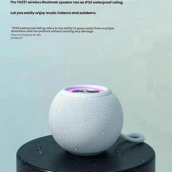 Mini Smart Bärbar Subwoofer Bluetooth-högtalare, tillgänglig i vit