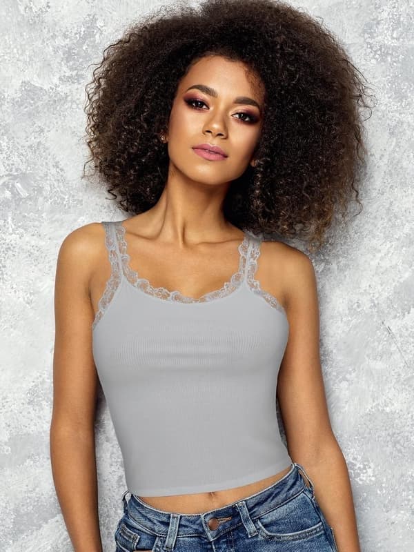 4-pak blonde camisole Cami blød behagelig undertrøje med stropper til piger i hvid, grå, kaffe, sort, stor