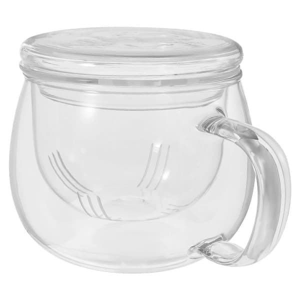 Tekopp i glass, tefiltreringskopp, tebryggekopp, tykk glasskopp, tekokekopp for hjem og kontor
