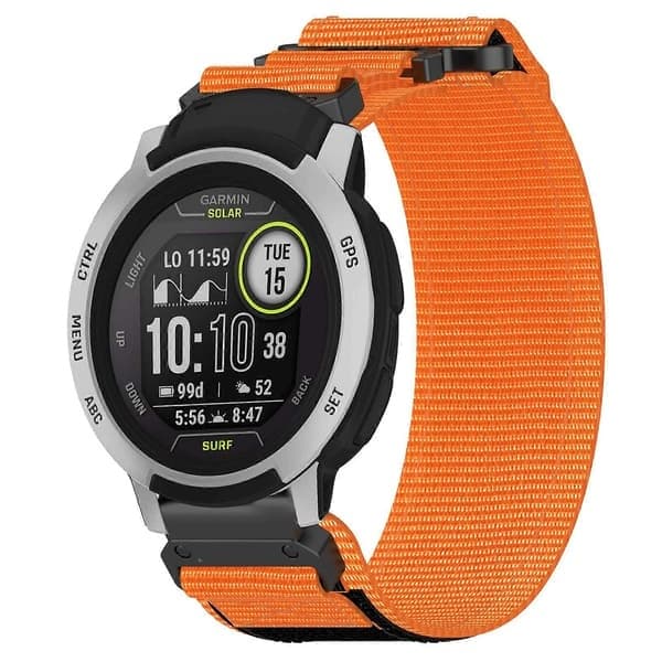22 mm nylon urrem kompatibel med Garmin Instinct-lingling, orange Orange