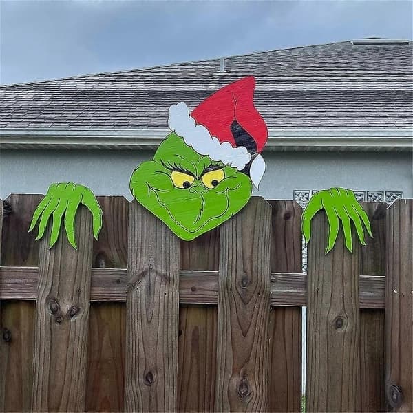 Grinch varastaa joulun ulkoaidan kiikarikoristeen