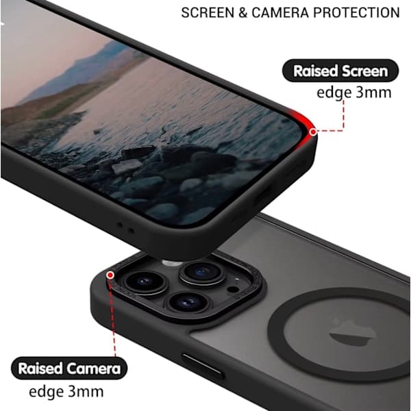 iPhone 12 Pro Max Fodral, MagSafe Frostat Skyddsfodral, Mörkgrön green