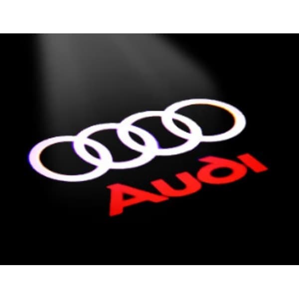 2x LED-dørlysprojektorer med logo kompatible med Audi