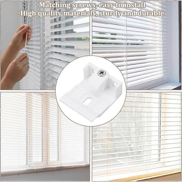 12 st fästen med dolda monteringsklämmor, hållbar POM, enkel installation för Hunter Douglas Duette-persienner