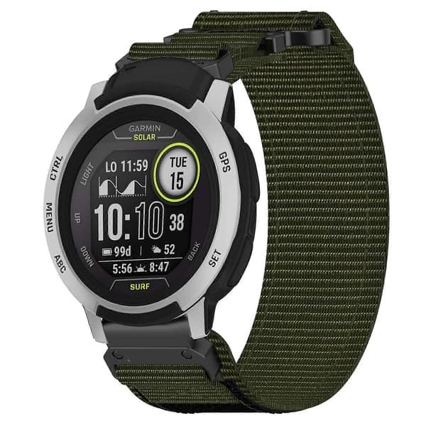 22mm Nylon Urrem Kompatibel med Garmin Instinct-lingling, Armygrøn Army Green