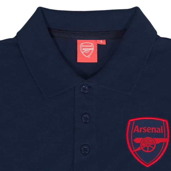 Arsenal FC Miesten Poolopaita Seuran Logo VIRALLINEN Jalkapallolahja Navy Blue Small