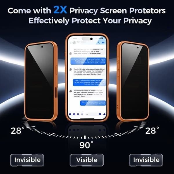 Gjennomsiktig telefondeksel til iPhone 17 Pro Max, MagSafe-kompatibel, magnetisk, oransje iPhone 17 Pro Max Orange