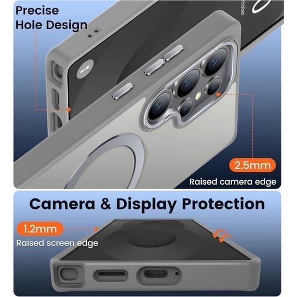 Telefondeksel til Samsung S25 Ultra, MagSafe-kompatibel, grå Samsung S25 Ultra Gris