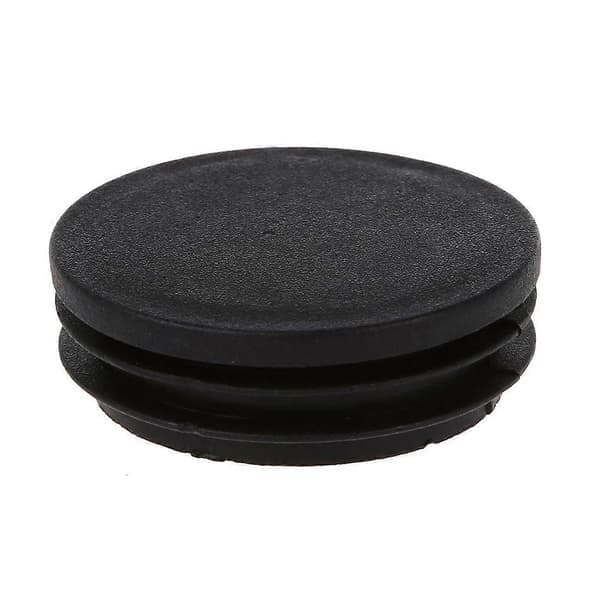 6 X Svarte Plast 50mm Diameter Runde Rørinnsatsplugger Beskyttelse