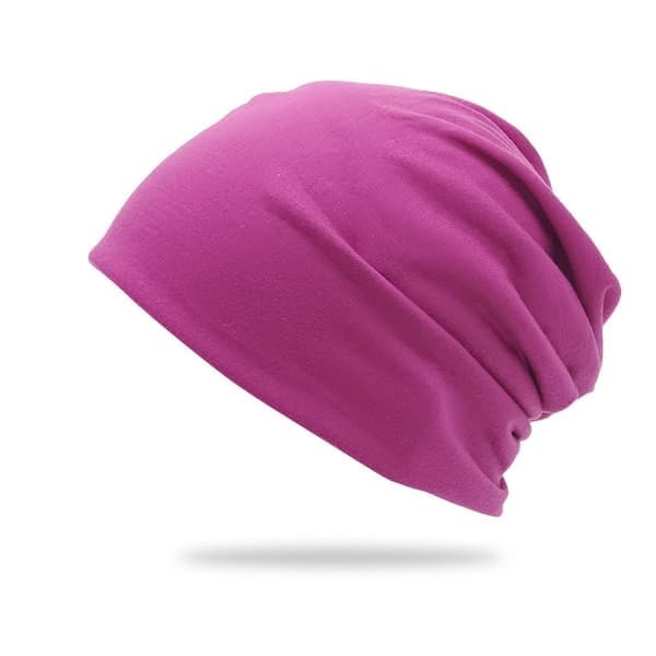 5-pack Slouchy Baggy Beanie Chemo Mössa, Khaki + Svart + Grå + Vinröd + Lila