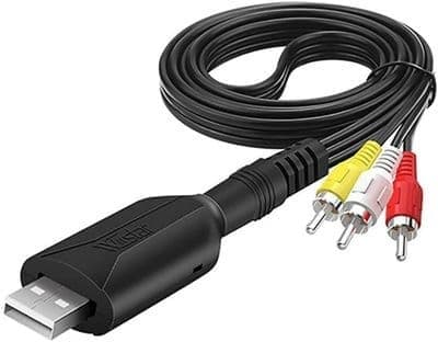 USB 2.0 Videoopptakskortkabel, RCA til USB lyd- og videoopptakskonverterer VHS DVD AV til digital