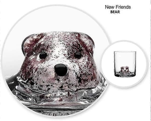460 ml 3D Djur/Husdjur Kristallglaskopp, Unik Transparent Glas Te-/Kaffekopp, Resemugg, Söt Kattkopp