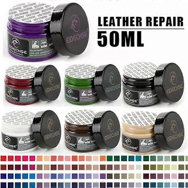50 ml läderfärg billäderreparationsgel hem bilbarnstol läderfinish kompletterande renoveringspasta läderreparationsfärg vård vit 50 ml Whithe 50ml
