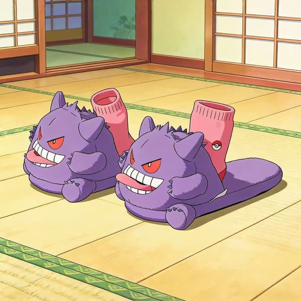 Gengar-tossut, hauskat pehmotossut, pyjama, Ghostbusters-sarja, Gengar, söpöt ja lämpimät tossut, lattiatossut 35-38码