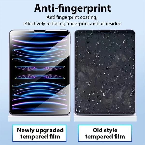 Härdat glas kompatibelt med iPad Air Pro 13 11 M4 M2 2024 12.9 skärmskydd kompatibelt med iPad 10 9 10:e 9:e generationen, 7:e 8:e 9:e 10.2 7th 8th 9th 10.2