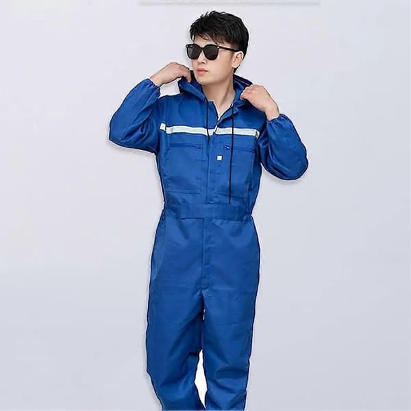 Arbeidsdress for menn med refleksstriper, 5XL arbeidsuniformer, bilreparasjon Navy Blue 72.5-85kg