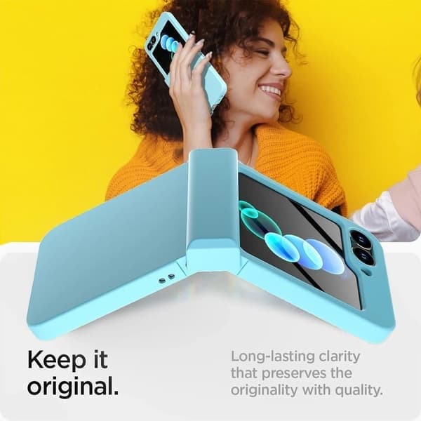 Mobilskal för Samsung Z Flip 7, Stöttåligt, KLY Blå KLY Blue For Samsung Z Flip 7