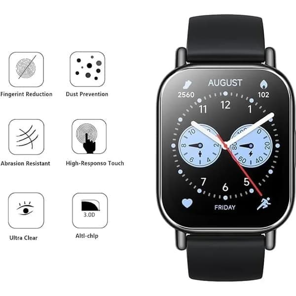 Karkaistu lasinen näytönsuoja Xiaomi Redmi Watch 5 Lite -kellolle, 2 kpl 2Pcs Redmi Watch 5 Lite