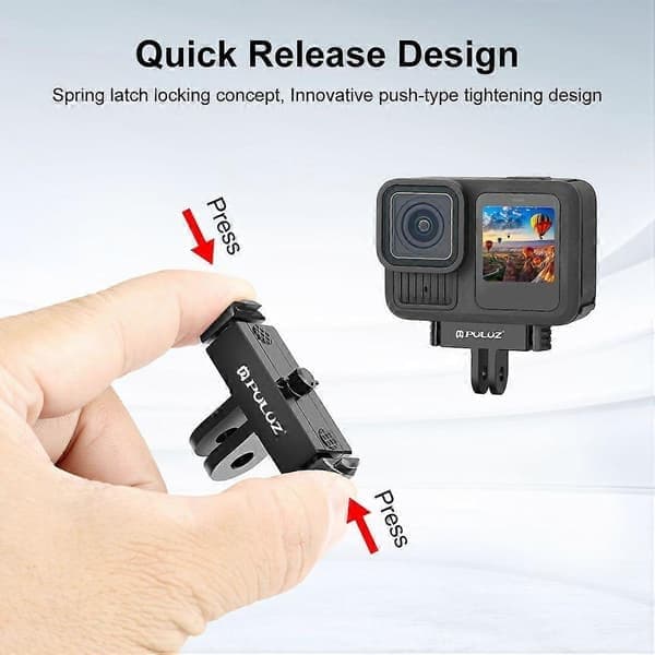 PULUZ Quick Release Magnetisk Foldefingerbase, Velegnet til GoPro HERO12 Black/11 Black Mini/10 Black/9 Black/8 Black/Max