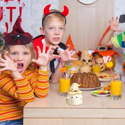 Halloween Spökmugg, Gul Keramik 350ml Läskig Kopp