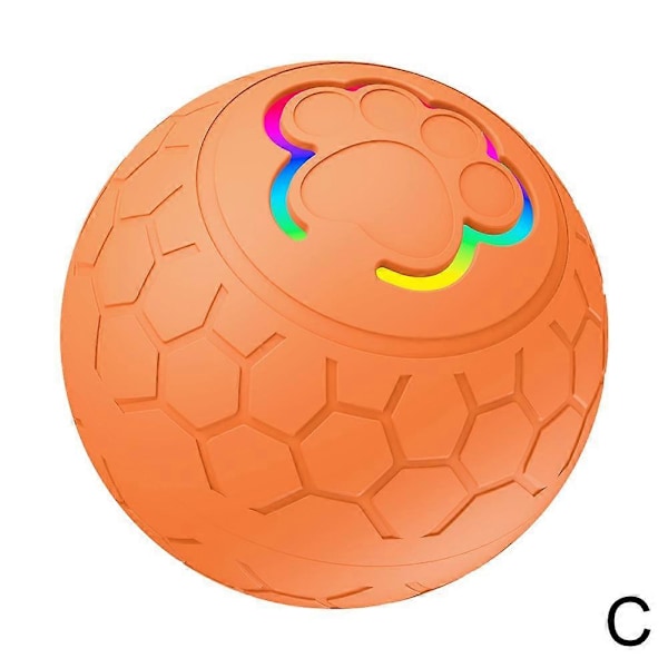 Hundebold Legetøj Smart Interaktiv Genopladelig Automatisk Rullebold 5,6 cm Orange