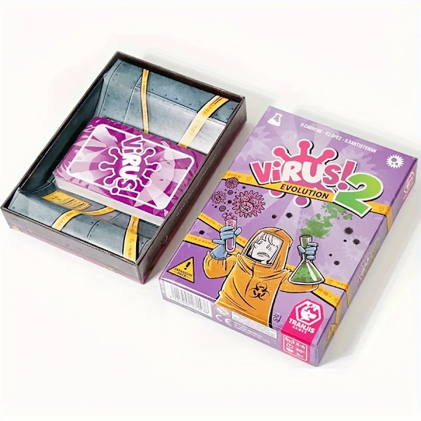 Tranjis Games, Pack Virus & Virus 2 Evolution, Korttipeli, 2 Pakettia, Lautapelikorttipeli Matto - Vihreä Green