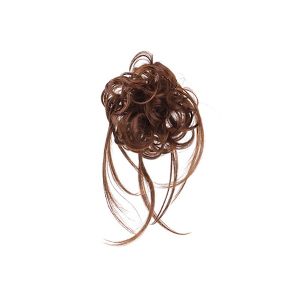 Peruker stökig effekt fluffigt hår Andas Chignon stökigt Scrunchie elastisk hårbulle för fest - ljusbrun