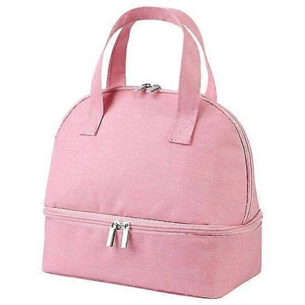 Läckagesäker Väska Kompakt Isolerad Bento Tote Lunchväska Hållbar Isolerad Lunchlådeväska pink