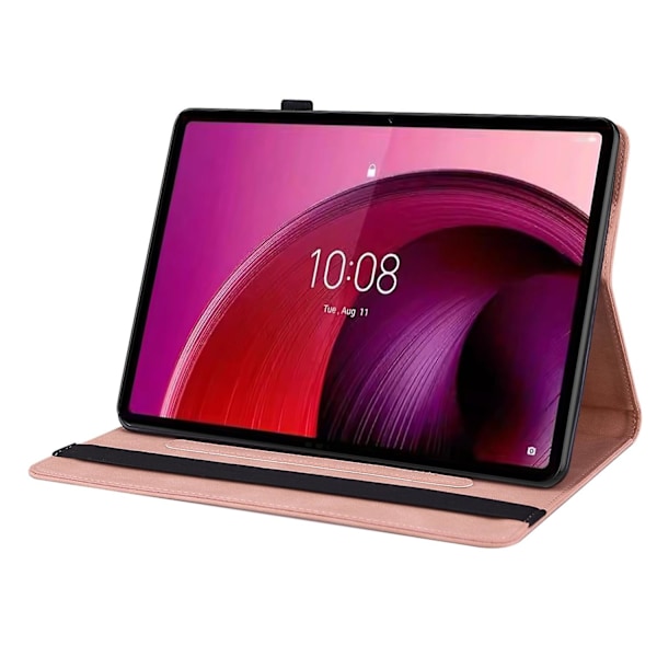 Lærnettbrettveske for Lenovo Tab M11/Xiaoxin Pad 11 2024 Red gold