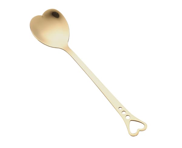 Creative rostfritt stål sked Rainbow Gradient Color - Golden