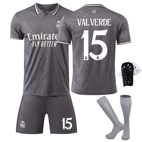2425 Real Madridin vieraspeliasu Modrić pelipaita setti+sukka 20(110-120cm)