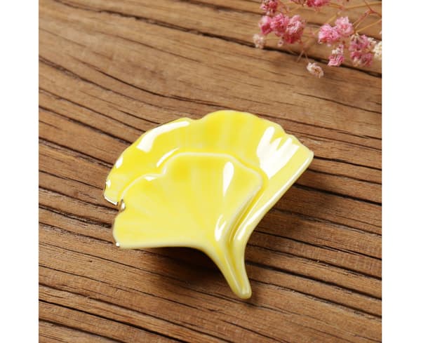 Fancy Chopsticks Support Ginkgo Leaf Shape Matbord - Gul