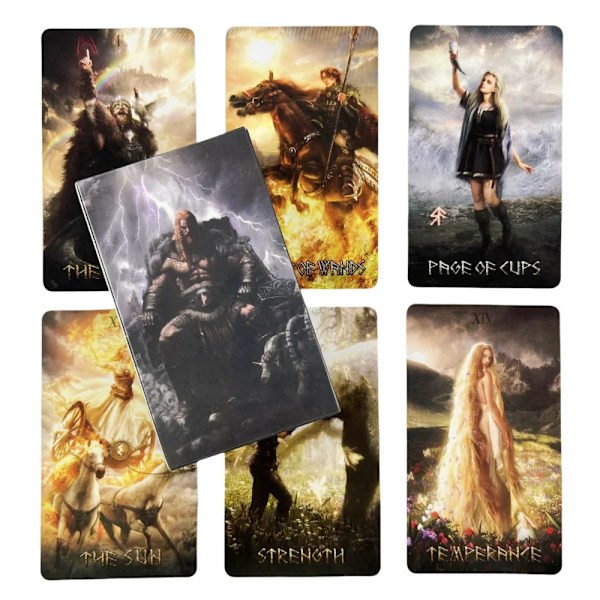 Runet Tarot Kort Sæt 78 stk. Tarot Kort Skæbne Visioner Spådom Centennial Wisdom Edition Oracke Spillebræt Dæk Spil Legetøj
