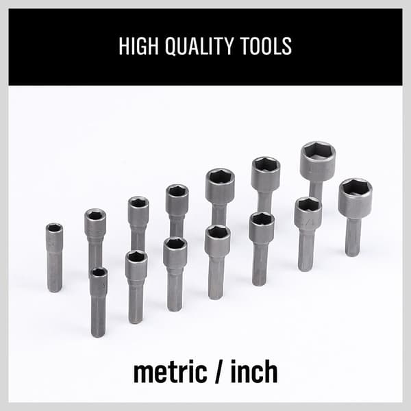94103 14-delers magnetisk sekskantmuttertrekker sett 14 Piece Socket Set